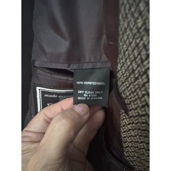 Yves Saint Laurent Men's Blazer 100% Worsted Wool Gray Micro Hounds Sz 46L YSL - Picture 13 of 16